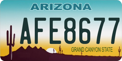 AZ license plate AFE8677