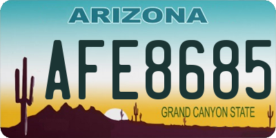 AZ license plate AFE8685