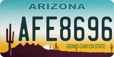 AZ license plate AFE8696