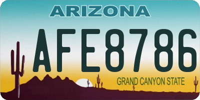 AZ license plate AFE8786