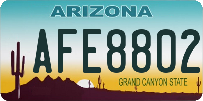AZ license plate AFE8802