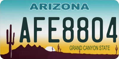 AZ license plate AFE8804
