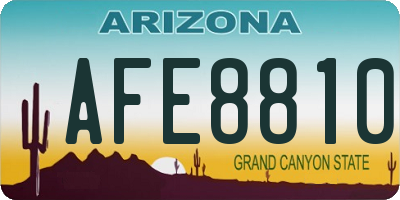 AZ license plate AFE8810