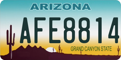 AZ license plate AFE8814