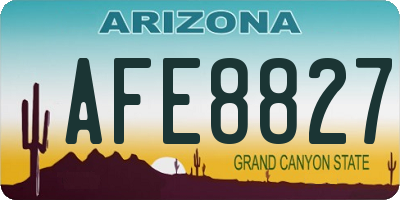AZ license plate AFE8827