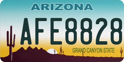 AZ license plate AFE8828