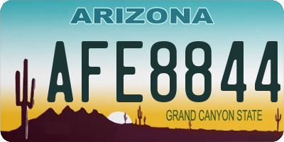 AZ license plate AFE8844