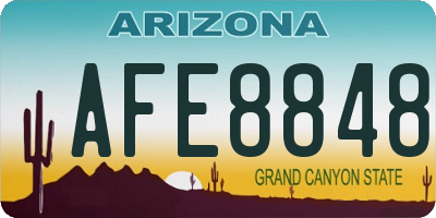 AZ license plate AFE8848