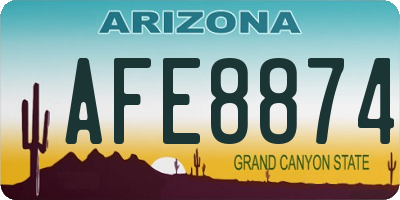 AZ license plate AFE8874