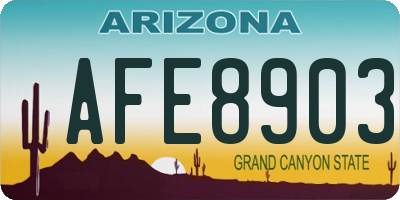 AZ license plate AFE8903