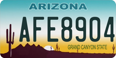 AZ license plate AFE8904