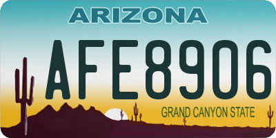 AZ license plate AFE8906