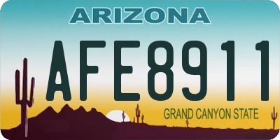 AZ license plate AFE8911