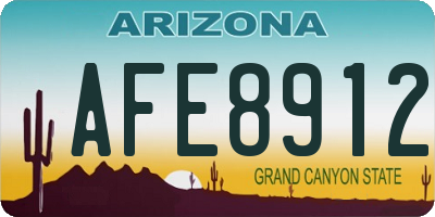AZ license plate AFE8912