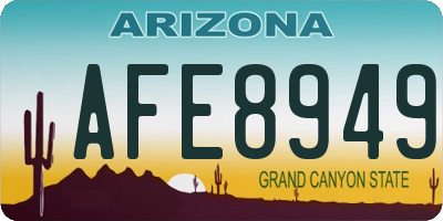 AZ license plate AFE8949