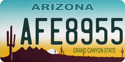 AZ license plate AFE8955
