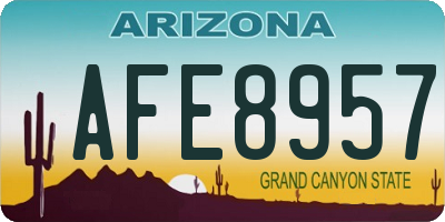 AZ license plate AFE8957