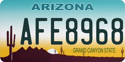 AZ license plate AFE8968