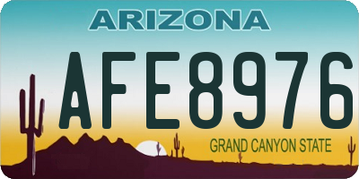 AZ license plate AFE8976