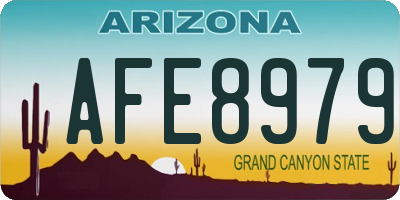 AZ license plate AFE8979