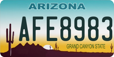 AZ license plate AFE8983