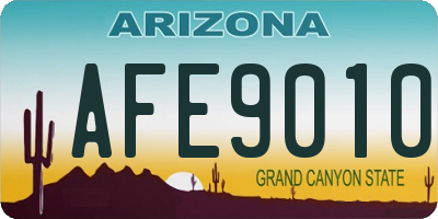 AZ license plate AFE9010