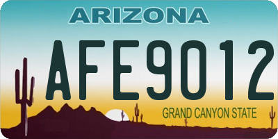 AZ license plate AFE9012