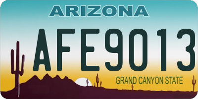 AZ license plate AFE9013
