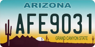 AZ license plate AFE9031