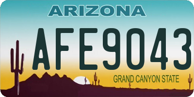 AZ license plate AFE9043