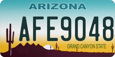AZ license plate AFE9048