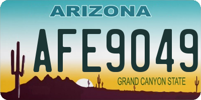 AZ license plate AFE9049