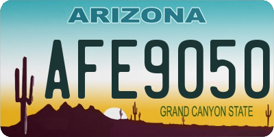 AZ license plate AFE9050