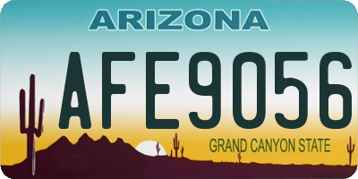 AZ license plate AFE9056