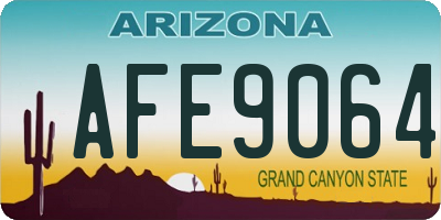 AZ license plate AFE9064