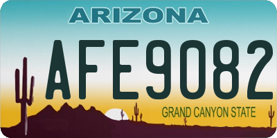 AZ license plate AFE9082