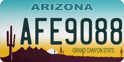 AZ license plate AFE9088