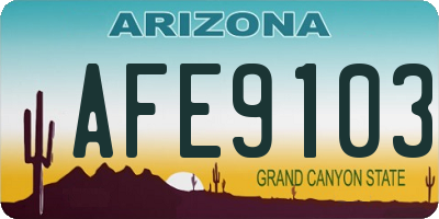 AZ license plate AFE9103