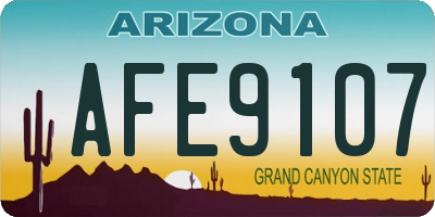 AZ license plate AFE9107