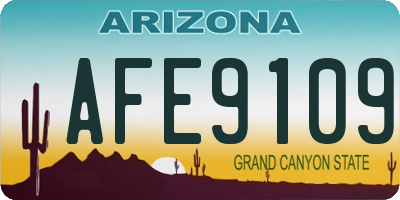 AZ license plate AFE9109