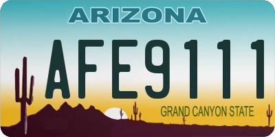 AZ license plate AFE9111