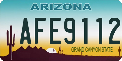 AZ license plate AFE9112