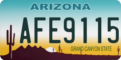 AZ license plate AFE9115