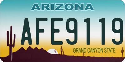 AZ license plate AFE9119