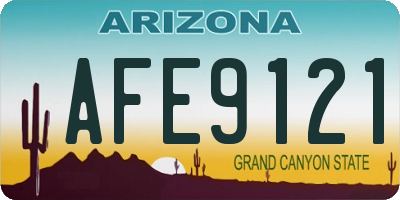 AZ license plate AFE9121