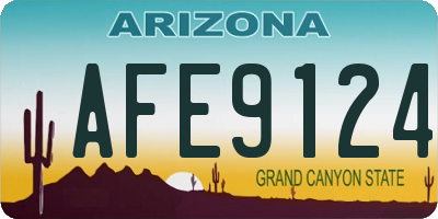 AZ license plate AFE9124