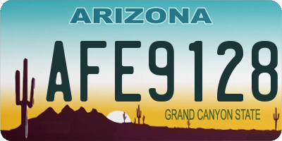 AZ license plate AFE9128