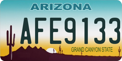 AZ license plate AFE9133