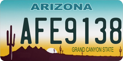 AZ license plate AFE9138