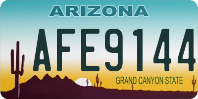 AZ license plate AFE9144